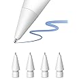 金属製4個入り アップルペンシル 交換用ペン先 MEKO Apple Pencil 第1/2世代用 iPadペンシル 第5世代用 ぺん先 ipad pro pencil交換用チップ 替え芯 高感度 予備4個セット