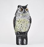 (スリーボックス)ThreeBox 害鳥対策 グッズ 首振り フクロウ 型 置物 カラス スズメ 等の 防鳥 防獣 対策 に