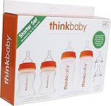 Thinkbaby BPA Free Starter Set, Orange/Natural, 0-12 Months