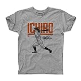 500レベルのIchiro Suzukiユース&キッズTシャツ – マイアミ野球ファンギアの公式ライセンスMLB Players Association – Ichiro SuzukiハイパーO