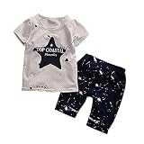 子供服 Tシャツ 半袖 Tシャツ＆パンツ 上下セット ショートパンツ 五芒星柄 ベビー 男の子 夏 可愛い