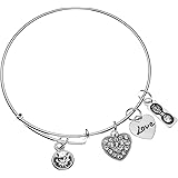 Birthstone Bracelet, Birthstone Jewelry, Birthstone Charm Bracelets, Birthstone Bangle Bracelet, for Women