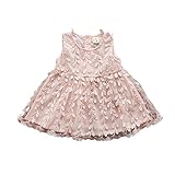 柳の葉 レース チュールワンピース ノースリーブ 洋服 チュールスカート チュニック チュチュスカート ガールズ 夏 女の子1~3歳 ピンク90cm