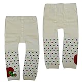 はらぺこあおむし 10分丈 レギンス ERIC CARLE NHKアニメ 絵本 90-95cm ホワイト