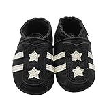 Sayoyoベビー星ソフトソールレザー乳児幼児Prewalker靴 カラー: ブラック