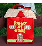 布絵本　RIGHT AT HOME　どうぶつたちのおうち　刺しゅう英語版　知育