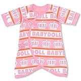 ベビードール ベビー肌着 王冠ロゴ(新生児用/コンビ肌着) 子供服 50-60cm ソフトピンク