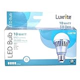 Luxrite 21090 10-watt A-Shape A19 3000K E26 FL180 LED Light Bulb, 4-Pack [並行輸入品]