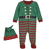 Petit Lem Holiday Baby Sleeper Pyjama & Hat In Knit Multi 24M [並行輸入品]