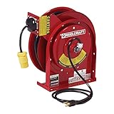 Reelcraft L-4545-123-3 Spring Driven Cord Reel with 45-Feet of 12/3 Cord and Single Outlet [並行輸入品]