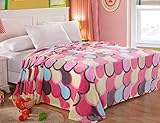 Bedding Extra Soft Coral Fleece Blanket Lightweight Thickening Throw/Bed Blanket Color Blanket Bubbl