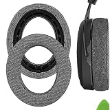 Geekria イヤーパッド Comfort 互換性 パッド コルセア Corsair HS70 PRO, HS60 PRO, HS50 PRO ヘッドホンに対応 パッド イヤー/イヤーカップ (リネン/黒)