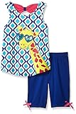 Rare Editions Little Girls' Giraffe Casual Summer Short Set Royal 2T [並行輸入品]