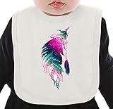 Colourful Feather ネクタイを有する有機ビブ Medium