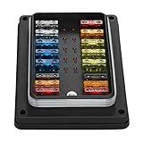10 Way防水ブレードヒューズボックスホルダーwith LEDインジケータ車ボートマリンキャラバン+ 16ピースのヒューズ