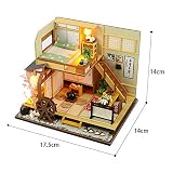 3Dパズル ミニチュア ドールハウス　DIY LED付き 　 コテージ 手作りキットセット 和風