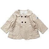 《春夏対応》(日本製) BO-PEEP(ボーピープ) 裏毛ストライプワッペン付裏毛長袖ジャケット 90cm /BE NO.DP-71709