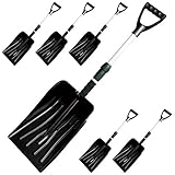 伸縮式 軽量スノーショベル(雪かきスコップ) ブラック 6本セット 長さ88-71cm SVL88-6P-BLK