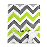 berlando - Signature Edition - Chevron Baby Blanket , Green and Gray, 100% Polyester, #1 Ranked in M