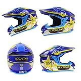 DGF ヘルメットプロフェッショナルモトクロスダウンヒルヘルメットマッドカーオートバイレーシングヘルメットプルヘルメット7調整可能なソケットフルカバータイプ (色 : Blue, サイズ さいず : 