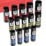 Jneit ディープソケットセット 差込角6.35mm(1/4インチ) 14本組 インパクトソケット 4mm - 15mm付き自動車整備・メカニック・DIYに