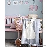 1 新 100 * 80 cm / 100 * 130 cm 新しい爆発がウサギの耳の子供の綿ニットのブランケットのピース beddingsofa / 空気投げマンダスかわいい子供毛布