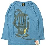 《H28年秋冬物》BOOM TOWNKIDS(ブームタウンキッズ) モンキーバナナスラブ天竺長袖Tシャツ 120cm/ブルー NO.F-961135