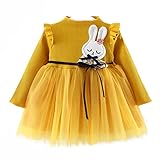 ワンピース ベビー服 長袖ドレス 子供服 女の子 可愛いニンジン 秋冬スカート オシャレ 通園 発表会 旅行 プレゼント hibote イエロー 70cm