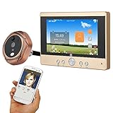 5"TFT 720P WiFiワイヤレスデジタル穴あきドアビューアドアホルダーの穴あきカメラWifiドアホンインターホンまたはビデオを取る