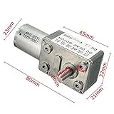 YCOSON　DC 12V 0.6rpm可逆高トルクターボウォームギアモーターGW370 DCリデューサーモーター