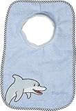 Playshoes 27 x 26cm Baby Slip-On Bib Dolphin (Blue) by Playshoes