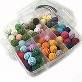 Kissteether DIYベビーテザー玩具アクセサリーキット108pcs 14ミリメートル（0.55インチ）混色のかぎ針編みビーズベビー歯ブラシのネックレスの装飾のためのクリエイティブな自由をブレ