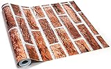 Claurys 壁紙 はがせる レンガ ウォールステッカー 45ｃｍ×10ｍ 防水 簡単 貼り付け 選べるデザイン (茶色レンガ)