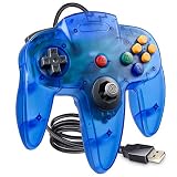 クラシック N64 コントローラー PC用 N64 USB 有線コントローラー ゲームパッド ジョイパッド コントローラー Windows & MAC & Raspberry Pi オレンジ