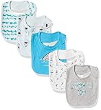 Rosie Pope Baby Bibs 5 Pack Sharks/Waves One Size [並行輸入品]