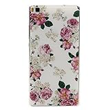 Huawei P8 ケース カバー UNEXTATI 高品質 超薄型 高級 TPU 保護カバー 液晶保護 衝撃吸収 全面保護 耐汚れ 柔軟 脱着簡単 落下防止 防塵 耐久 透明 Huawei P8 用