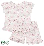 【あるこんたるこん】 オーガニックコットン ベビー キッズ ルームウェア オリナ 女の子 パジャマ ガーゼ (80)