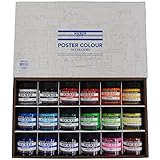 ニッカー 水彩絵具 ポスターカラー 18色セット 40ml PC40ML18N