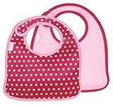Built 2 PieceMess Mate Infant Bib, In Baby Pink Mini Dots by Built NY [並行輸入品]