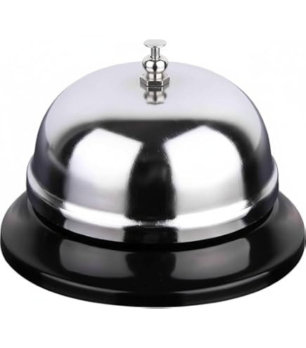 Amazon | 卓上ベル ChimePro 小型 金属製 呼び鈴 コールベル ブラック