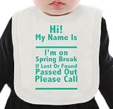 Hi My Name Is Slogan ネクタイを有する有機ビブ Medium