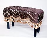 ジェニファーテイラー 角型スツール オットマン ソファ ブラウン格子柄