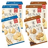 SUNAO(スナオ) 発酵バター、チョコチップ&発酵バター 2種×3箱 合計6箱 江崎グリコ 1袋あたり糖質9.2g お菓子 おかし ビスケット ロカボ おから