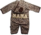 フード付きカバーオールヒョウ柄(50cm～70cm)　【名入れ】