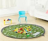 kishiya　おもちゃ収納袋　お片付けマット　プレイマット　 防水シート　収納バッグ　超大　 (緑)