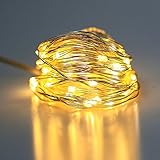 イルミネーションライト Araretyan クリスマス 飾りライト ストリングライト 省エネ LED 10m ワイヤーライト ストリングスライトアウトドア 室内 室外 結婚式 パーティー (電球色)