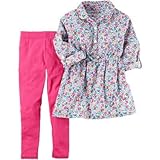 Carter's(カーターズ) 2ピースフローラルチュニック&レギンスセット ピンク 上下セット 12ヶ月【並行輸入】