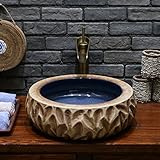GYP 盆地セラミック盆地高温発射磁器芸術盆地シンクウォッシュ盆地シックニングレトロ ( 色 : A )