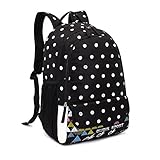BLUBOON Backpacks for Girls Lightweight Waterproof School Bookbag (Black) [並行輸入品]