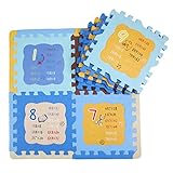 RXIN ベビープレイマット ソフトEVAフォームパズルプレイマット 教育用数学玩具 9点セット 子供用 30x30x1.3cm